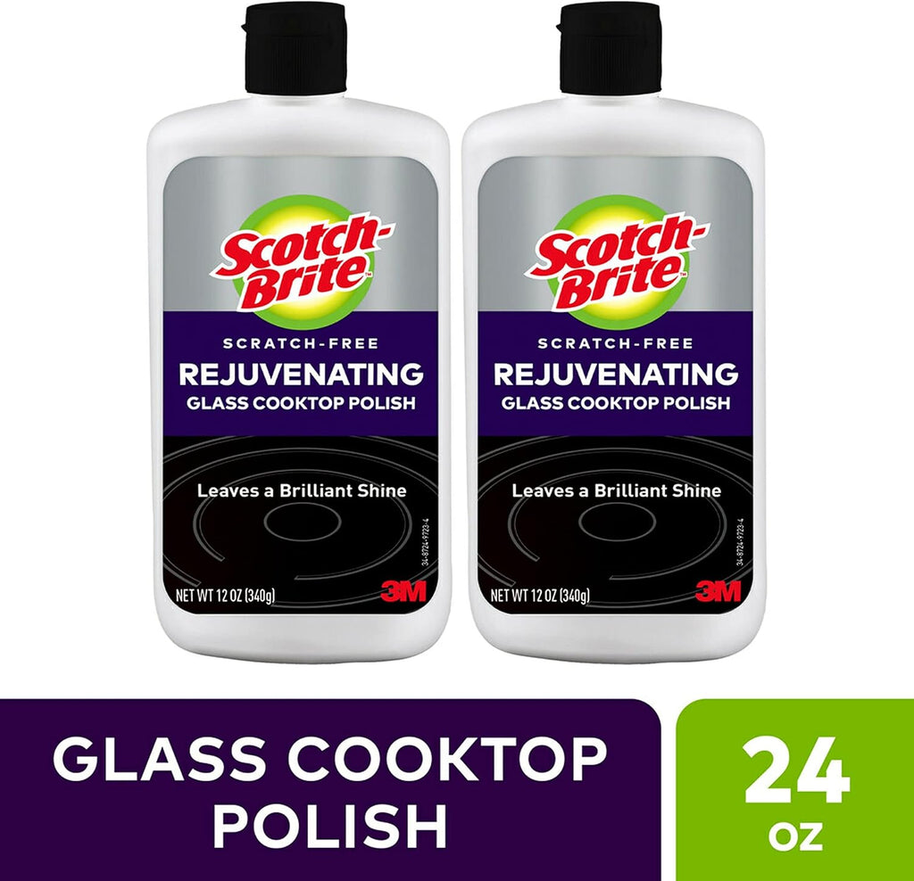 Scotch-Brite Rejuvenator Glass Cooktop Polish, Scratch-Free, 12 Ounce (Pack of 2)