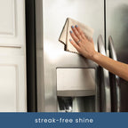 S&T INC. 50 Pack Microfiber Cleaning Cloth with Box, Bulk Towels for Home, Reusable Microfiber Towels for Cars, Cleaning Rags, Beige, 11.8 Inches x 11.8 Inches, 50 Count