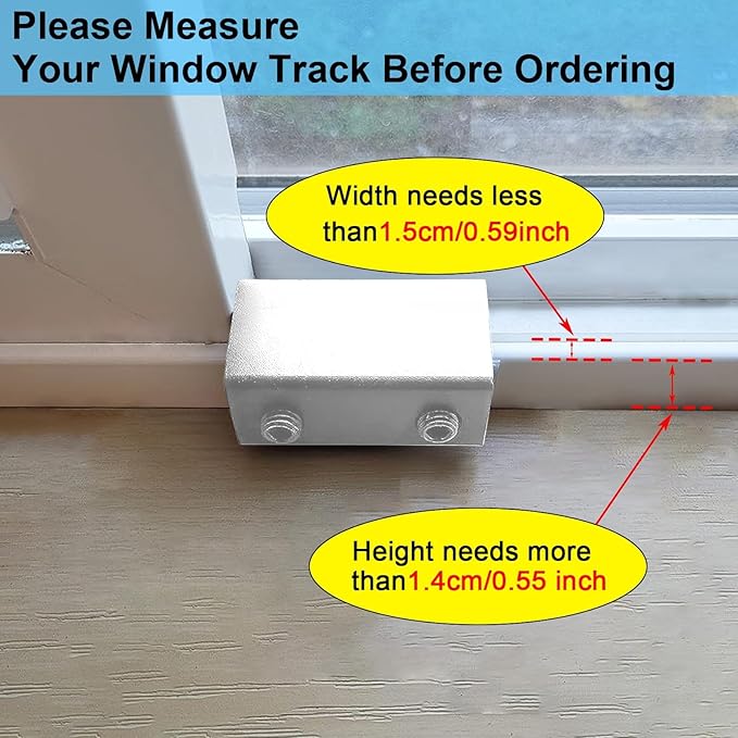 Window Locks, 6 Sets Window Locks Security with Key, Adjustable Aluminum Sliding Window Security Safety Locks Child Proof Security Lock Stoppers for Vertical & Horizontal Sliding Window