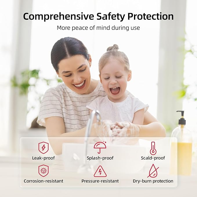 MIZUDO 3.5kW Tankless Water Heater Electric, 120V White