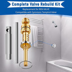 Enhon Valve Rebuild Kit Replacement for REB-VALVE, Compatible with Symmons Temptrol Valve, TA-10 Spindle Assembly, TA-4 Hot and Cold Seats, T-11 Cap Gasket, T-35A/B Seat Removal Tools (1 Pack)