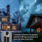 Generator Interlock kit Compatible with General Electric GE 150/200 Amp Panels, Professional Interlock kit, 1 1/4" Distance Between Main and Branch Circuit Breakers(GE-200A)