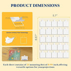 0.99'' Double Sided Sticky Tack, 75pcs Removable Mounting Putty, No Trace Adhesive Putty, TackPutty for Wall Hanging, Crafts, Posters, Picture Classroom Decoration Museum