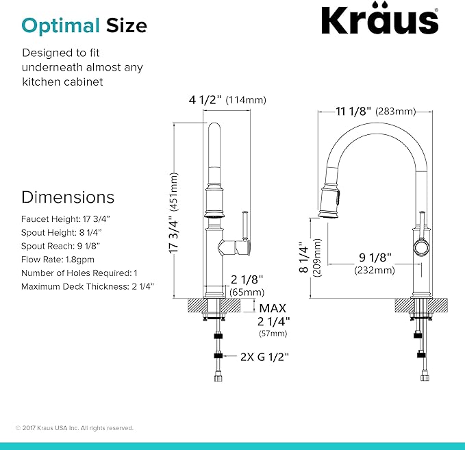 KRAUS Sellette Single Handle Pull-Down Kitchen Faucet with Deck Plate in Oil Rubbed Bronze, KPF-1680ORB