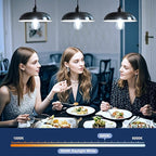 Brightown 4 Pack LED Edison Bulbs, 6W, Equivalent 60W, High Bright 5000K White,750 Lumens, Non-Dimmable, E26 Medium Base ST58 Antique Filament Bulbs with 83+ CRI for Ceiling Fan Bathroom Porch