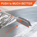 BITOPE Deck Scrub Brush with Long Handle, Heavy Duty Floor Cleaning Scrubber with Stiff Bristles Garage Concrete Cleaner Tool for Cleaning Tile Patio Outdoor Porch Indoor Kitchen Shower Bathroom