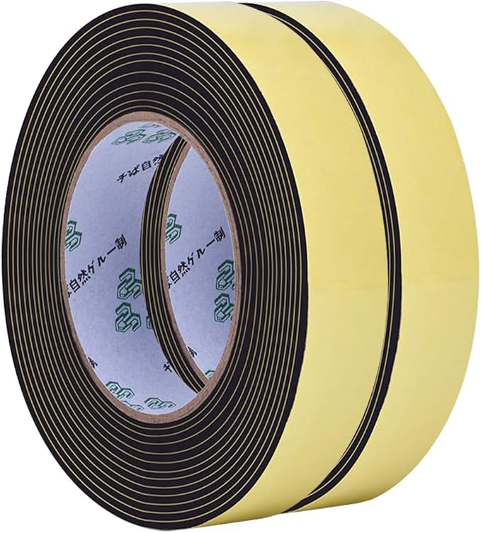 High Density Foam Insulation Tape Adhesive, Seal, Doors, Weatherstrip, Waterproof, Plumbing, HVAC, Windows, Pipes, Cooling, Air Conditioning, Weather Stripping, Craft Tape (66Ft x 1/8’’ x 1’’)