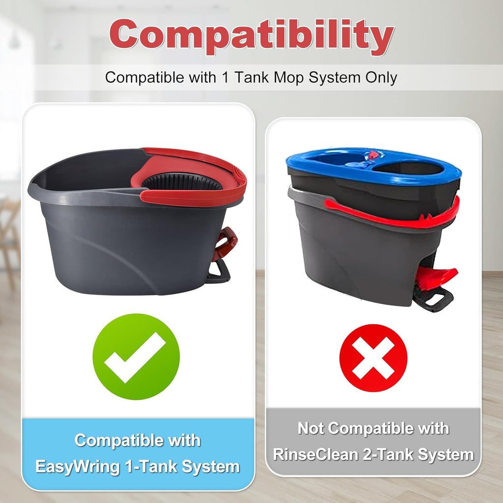 Mop Replacement for Ocedar, Mop for O Cedar, Replacement Mop for O Cedar Spin Mop Contains 4-Section Mop Handle 2 Mop Replace Head 1 Mop Base 1 Scrubber Mop Head for O-Cedar Spin Mop