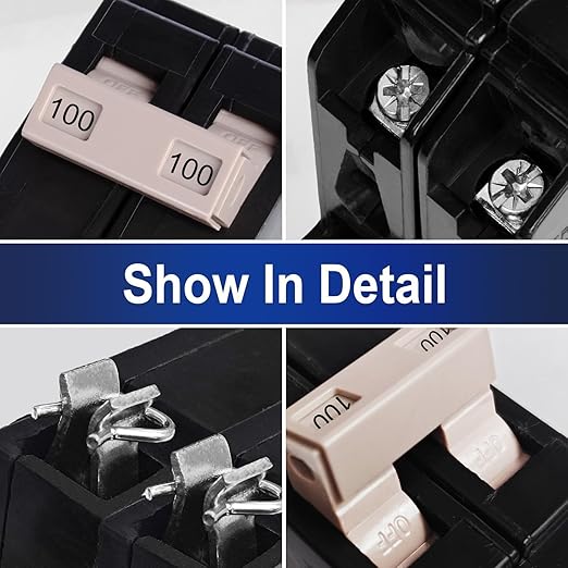 100 Amp 2-Pole Circuit Breaker, Type 3/4-Inch Plug-On Molded Case Circuit Breaker, 120/240V, Thermal Magnetic, 10-Yr Warranty