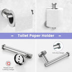 YACVCL 10 Pieces Brushed Nickel Bathroom Hardware Accessories Set, 27.5 Inch Towel Bar Set SUS304 Stainless Steel Towel Holder Set for Bathroom,Wall Mounted Towel Rack Set