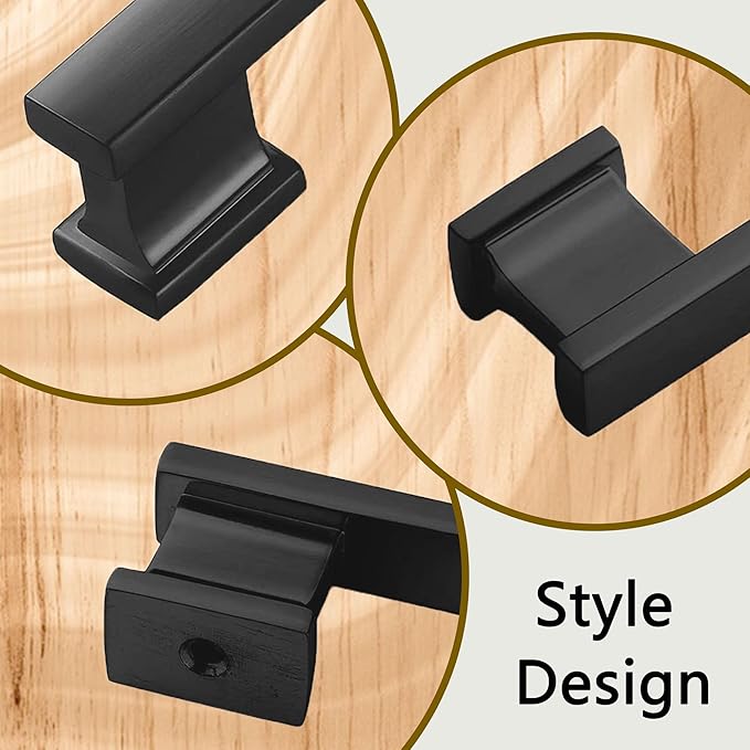 6 Pack 8-1/2 Inch Length|7-1/2 inch(192mm) Hole Center Matte Black Kitchen Cabinet Handles, Cabinet Pulls Kitchen Cabinet Hardware, Cupboard Pulls, Drawer Handles