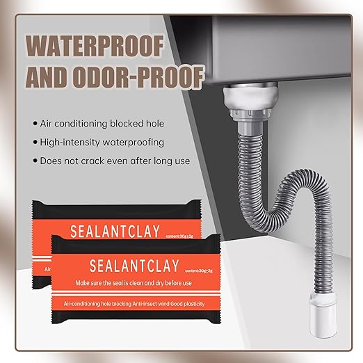 10-Pack Premium Waterproof Wall Repair Sealing Clay Duct Seal Ideal for Wall Hole Repair, Air Conditioning and Drainage Pipes Quick and Easy Solution