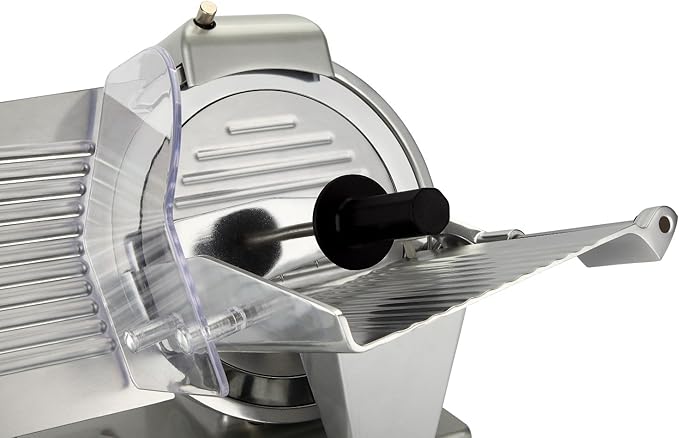 BESWOOD 10" Premium Chromium-plated Steel Blade Electric Deli Meat Cheese Food Slicer Commercial and for Home use 240W BESWOOD250