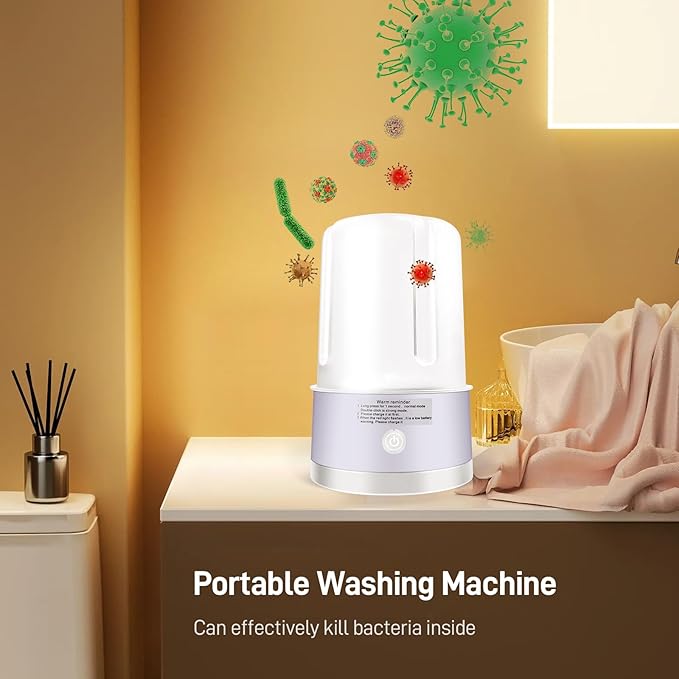 Portable Mini Washing Machine | Compact Deep Cleans Underwear, Baby Clothes, Small Laundry | Lightweight for Apartment, Dorm, Hotel, Travel & Camping | Quiet Energy-Efficient（Purple）