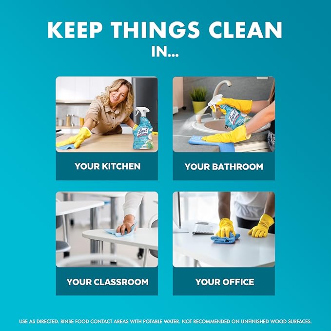 Lysol All Purpose Cleaner Spray, Multi-Purpose Disinfecting Spray, Kitchen & Bathroom Cleaner, Coconut & Sea Minerals Scent, 32 Fl Oz