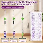 32 Pack Disposable Mop Pads for Swiffer Power Mop, Thickened 14-Layer，Multi-Surface PowerMop Refills Replacement Mopping Pad for Floor Cleaning，Non-Washable & Unscented,Quick-Absorb，No Residue