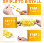 KeFanta Reusable Duster Refill for Swiffer, 360° Heavy Duty Duster Refills 8Pcs with 1 Handle, Washable Microfiber Dusters for Cleaning