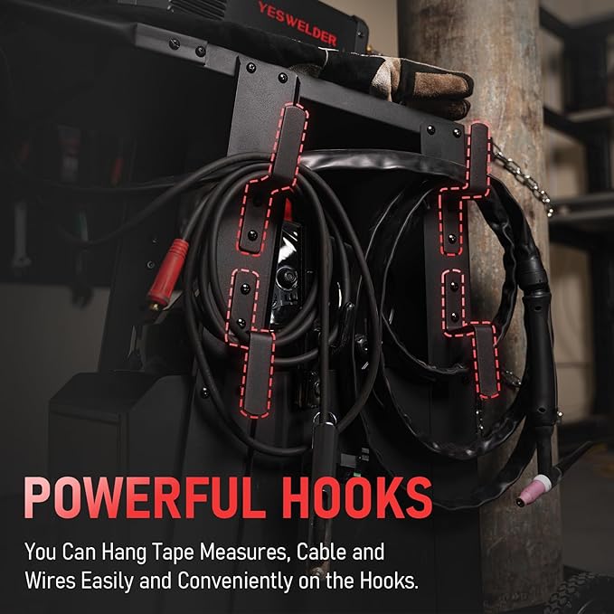 YESWELDER Welding Cart with Large Capacity Lockable Cabinet, for MIG/TIG/Stick Welders and Plasma Cutters, Heavy Duty 360° Swivel Wheels Welding Trolley