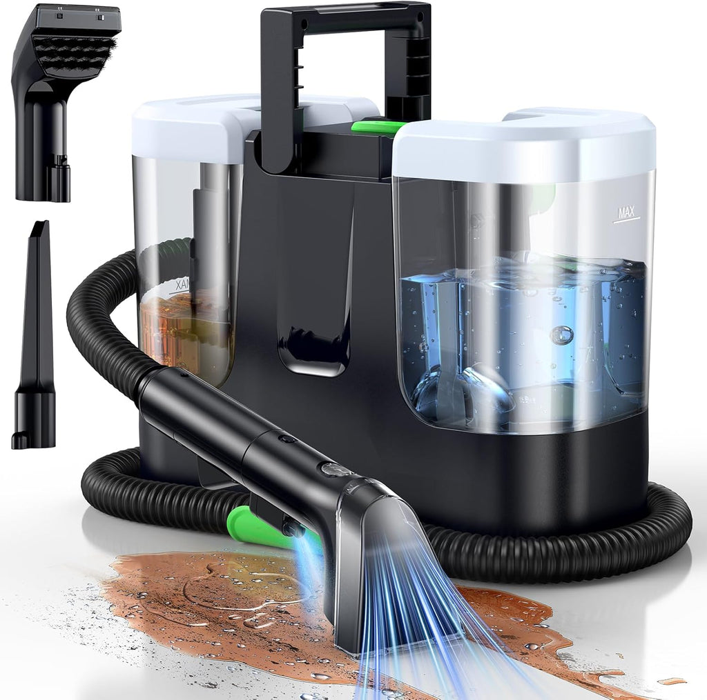 LABIGO Portable Carpet & Upholstery Cleaner, 18Kpa Carpet Cleaner Machine for Deep Stain Removal, Spot Cleaner for Pet Accidents, Area Rugs, Stairs, Car Seats & Couches, Includes Tools & Self-Cleaning