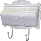 Special Lite Floral Horizontal Wall Mount Mailbox - White Aluminum Mailbox for Wall Mount - SHF-1001-WH