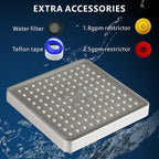 Voolan High Pressure Rain Shower Head - Luxury Modern Look - The Adjustable Replacement For Your Bathroom Showerhead - 6" Square High Flow Pressure Boosting Showers (Brushed Nickel)