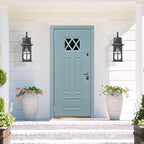 Darkaway Outdoor Wall Light Exterior Light Fixture with Water Ripple Glass, Aluminum Outside Lights Sconces Exterior Lighting for House Porch Patio Doorway Garage