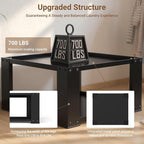 SKM Universal Washer & Dryer Pedestal for 27" & 28" Machines | Heavy-Duty Steel, 700LB Capacity | 15.7" Height, Anti-Slip & Shock-Absorbing, Black