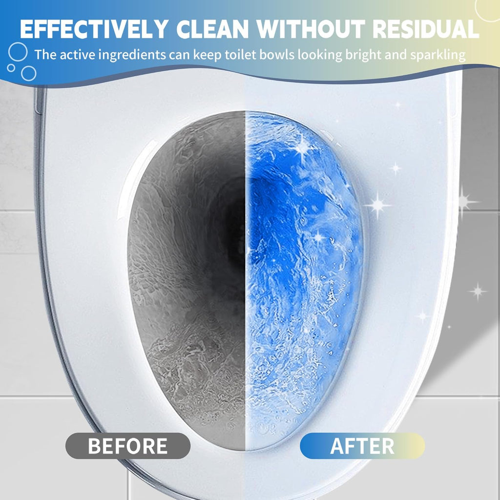 Toilet Bowl Cleaner Tablets, Automatic Toilet Bowl Cleaners, Long-Lasting Toilet Tabs Drop in Tank for Deodorizing & Descaling, Blue & Yellow, 20 Packs