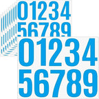 10 Sheets Vinyl House Numbers - 4 inch Waterproof Mailbox Numbers, Self-Adhesive Stickers for Mailbox, Cars, Boats, Windows, Door and Apartments(Blue, 4 inch)