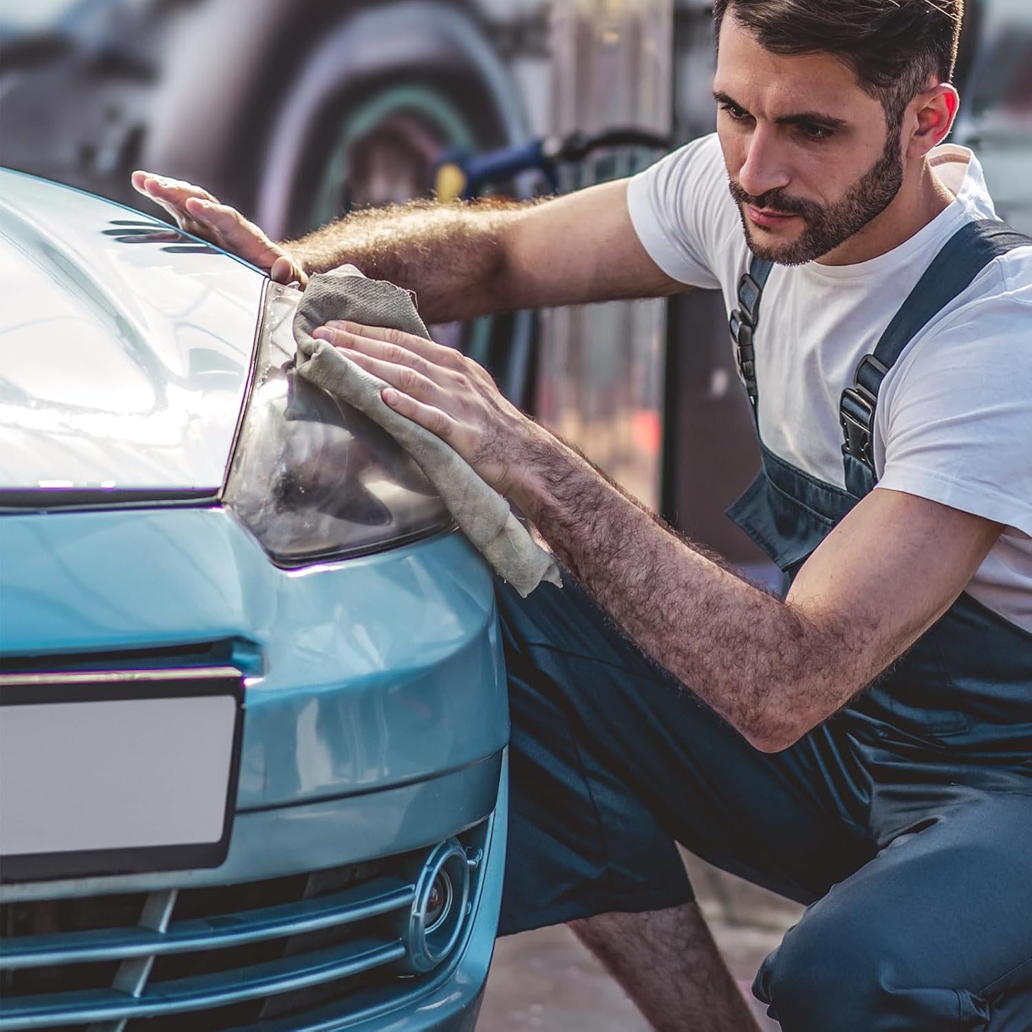 Tomorotec Recycled Multipurpose Industrial Wiping Cloths (2 lbs) Assorted Colors, Eco-Friendly Colored T-Shirt/Knit Cleaning Rags for Grease, Oil Removal & More