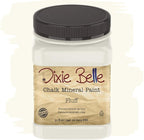 Dixie Belle Paint Company Chalk Finish Furniture Paint - Fluff (32oz) - Matte Soft White Chic Chalk Mineral DIY Furniture Paint