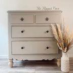 Dixie Belle Paint Company Chalk Finish Furniture Paint - French Linen (4oz) - Matte Light Taupe Chic Chalk Mineral DIY Furniture Paint