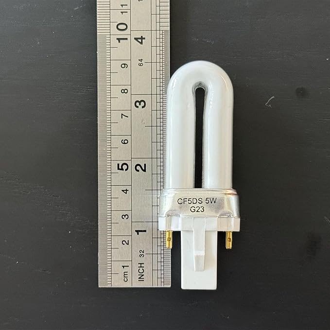 CF5DS-5W 2 Pin 5W Fluorescent Single Tube,Replacement Bulb for Sylvania CF5DS,Sunlite PL5W,SATCO CFS5W,CFL Plugin Light Bulb,G23 Base - 6500K-2Pack