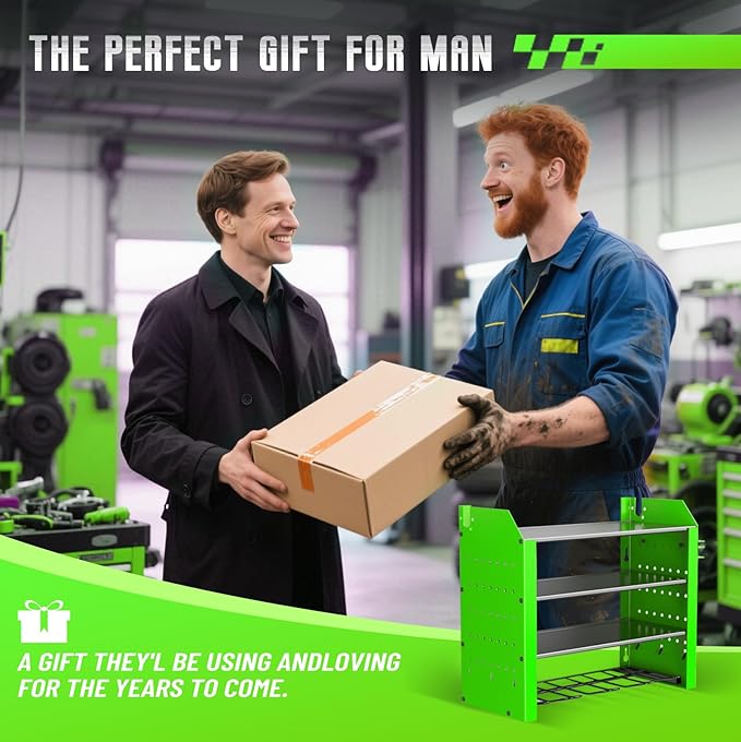 Power Tool Organizer Wall Mount, 4 Tier Tool Organizer For Space Saving,Used For Electric Drills, Saws And Toolbox Parts, Wall Hooks