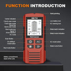 Stud Finder Wall Scanner 5-in-1 Upgraded Chip FOGZUVR -Wall Detector Detect Wood/Metal/AC Wire/Pipe, Wire finder LCD Display & Audio Alarm for Edge/Center Precision, Red Inferno(Without 9V Batteries)