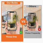 Par30 Flood Light Bulbs, 6-Pack Dimmable Par30 Halogen Bulb 2800K Warm White Flicker Free Par30 Long Neck Halogen 60W Bulb E26 Base for Accent Lighting, Tracking Lighting & Recessed Lighting