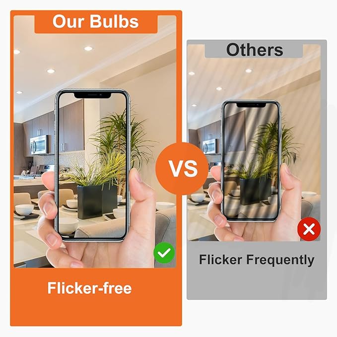 Par30 Flood Light Bulbs, 6-Pack Dimmable Par30 Halogen Bulb 2800K Warm White Flicker Free Par30 Long Neck Halogen 60W Bulb E26 Base for Accent Lighting, Tracking Lighting & Recessed Lighting