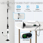 Spin Scrubber,9-In-1Multifunctional Cleaning Brush with Detachable Handle,9 Replaceable Brush Heads&LCD Display,Rechargeable Electric Spin Scrubber for Bedroom,Bathroom,Kitchen,Car