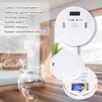 2 in 1 CO & Smoke Detectors, Carbon Monoxide Detector,with 9V Battery,Digital Display, Smoke Detector Carbon Monoxide Detector Combo,Alarm for Home or Office,Easy to Install