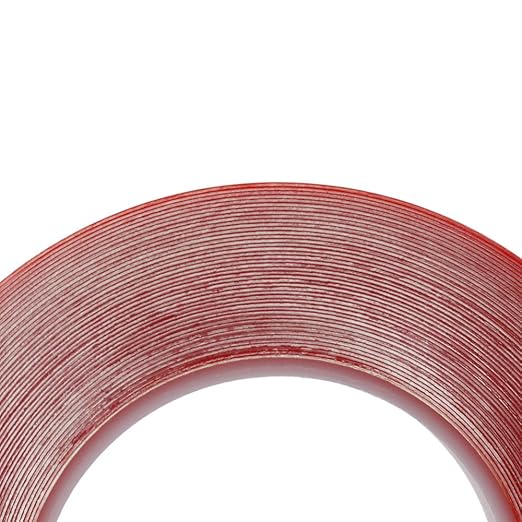 Double Sided Adhesive Tape, Clear Strong Acrylic Adhesive, 10mm x 15M x 0.5mm Thickness, Transparent Tape for Laptop Phone LCD Screen Case Repair Plastic Wood Mounting DIY