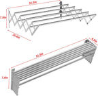 Guevara Wall Mounted Clothes Drying Rack,Stainless Steel Foldable Drying Rack for Laundry Room/Bathroom Tower，Easy to Install 31-inch Rod, 120 lbs Large Capacity- Indoor and Outdoor Use