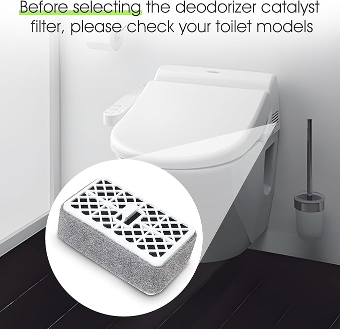 Deodorizer Filter Cartridge Catalyst for Toto Washlet THU6474-01/THU6474#01 THU6072 S550E C5 C2 SW3074 SW3054T40 SW3056T40,Bathroom Toilet Air Filter Carbon Deodorizing Cartridge Parts