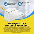 Qualihome TOTO Toilet Handle Replacement THU004-CP - Side Mount Toilet Handle Tank Flush Lever - Toilet Bowl Handles Side Mount - ELJER Toilet Handle Replacement - Chrome Polished