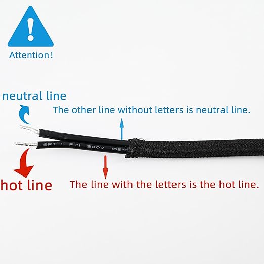 8 Feet Rayon Cloth Covered Replacement Lamp Cord with End Plug for Antique Lamp Repair DIY Project, SPT-1 Electric Wire,18 AWG, Stripped Ends,2 Pack,Black Color