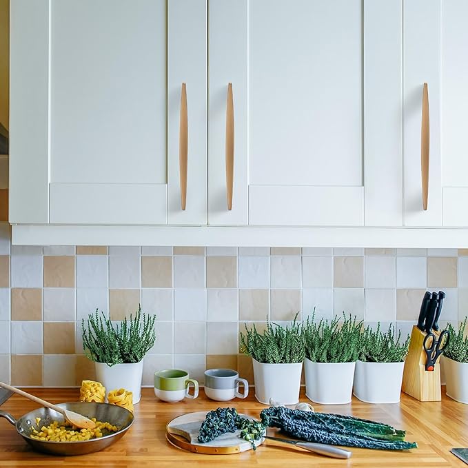 Asidrama 2030 10 Pack 6.3 Inch(160mm) Champagne Bronze Kitchen Cabinet Handles, Vintage Retro Cabinet Pulls Kitchen Cabinet Hardware for Cupboard Drawer Pulls