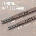 YESWELDER UPGRADED Rutile Material E6013 1/8'' 5LB Welding Rod Carbon Steel Stick Electrodes