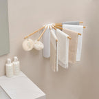 Wall Mounted Clothes Drying Rack Tripod,Foldable Drying Rack,Wall Mounted Drying Rack Clothing,Over The Door Drying Rack for Laundry Bedroom Household Wooden