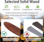 52" Wood Ceiling Fan No Lights with Remote Control,Wooden 3 Blades Ceiling Fans Without Light for Patio,Garage,Living Room,Bedroom,Office,Indoor/Outdoor(Black+Dark Walnut)