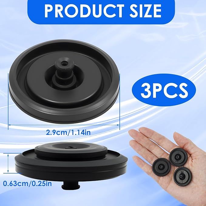 3 Pcs 83143 Toilet Fill Valve Seal Replacement Part, Toilet Valve Seal Compatible with Kohler & Fluidmaster Models (200/400/242/747), Durable Rubber Diaphragm for DIY Tank Repair & Leak Prevention