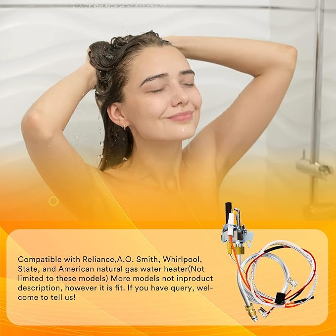 Enruier Upgrade 100112330 Water Heater Pilot Assembly, Replacement Kit for 300 301 Series, Compatible with Reliance, Whirlpool, A.O.smith, Kenmore and American Water Heaters, Replace 9007876 9007877